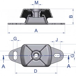 Engine mount flexible small