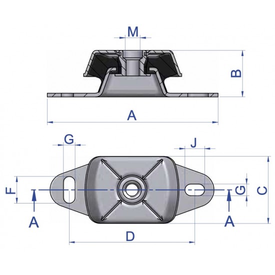 Engine mount flexible small