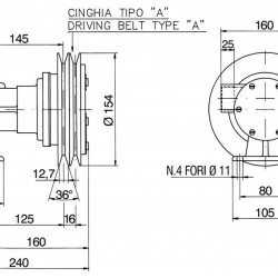 Deck Wash Pump with Electro Magnetic Clutch 1 1/2" BSP