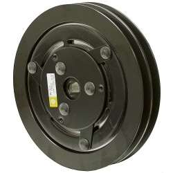 Electromagnetic clutch 12 volt 2 x 7" A section pulley