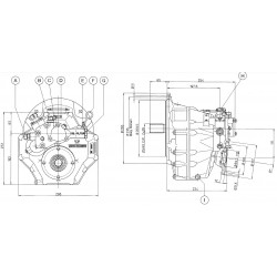 Technodrive TMC 345A down angle hydraulic gearbox