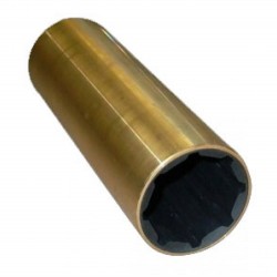 Cutless bearing 2" x 3" x 8" brass shell