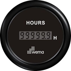 Digital hour meter gauge Wema 12 / 24 volt